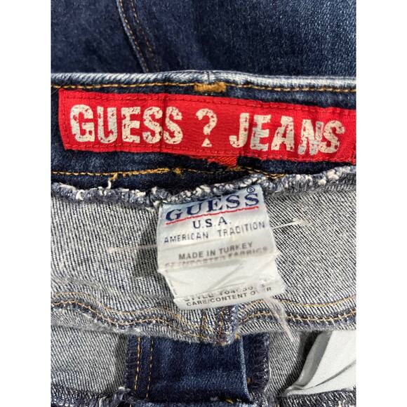Guess Jeans Womens size 29 Three Pocket Stone Wash Dark Blue‎ Denim - Picture 3 of 7